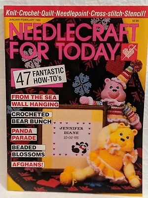 $7.36 • Buy Needlecraft For Today Jan Feb 1986 Cross Stitch Embroidery Knit Crochet Quilt
