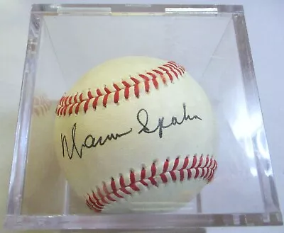 Vintage Warren Spahn Braves Autographed Baseballlittle League Ball In Case • $24.99