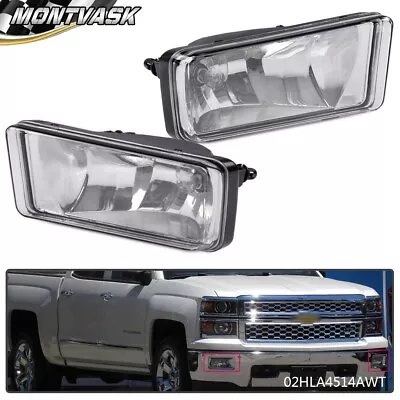 Fit For 2007-2015 Chevy Silverado 1500 2500 3500 Tahoe Bumper Fog Lights Lamps • $18.40