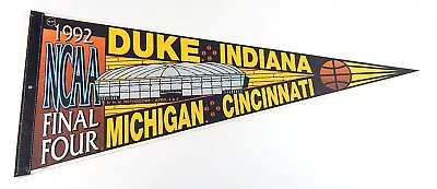 1992 NCAA Final Four Duke Vs Michigan Vintage Full-Size Pennant • $9.99