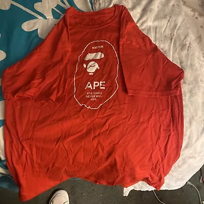 Ape A Bathing Ape Bape Red T Shirt XL Never Worn But Been Sitting Around • $44.99