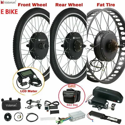 $258.59 • Buy Voilamart Electric Bicycle Front/Rear Wheel E Bike Motor Conversion Kit Battery