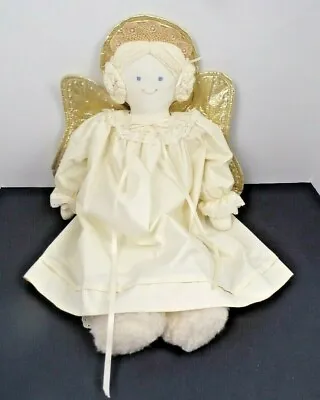 HandMade Angel Doll Muslin 25  Off White Gown Dress Bloomers Farmhouse Primitive • $45