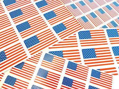 USA Self-Stick Flag Labels Self-Adhesive United States Of America Flag Stickers • £3.70