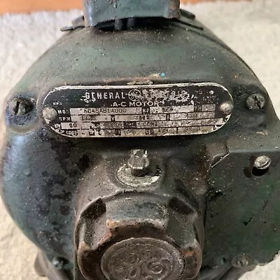 Vintage General Electric NY USA AC Motor 5KC45AB15000 1/4hp 110v 1725rpm • $85