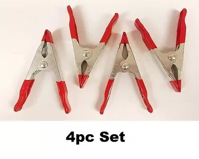 LOT 246 8 Spring Clamp 4  Heavy Duty Metal Nonslip Grip Woodwork Welding Set • $9.75