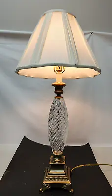 Signed Waterford Crystal Table Lamp 35 1/2  To Top Of Finial Free S&H • $449.99