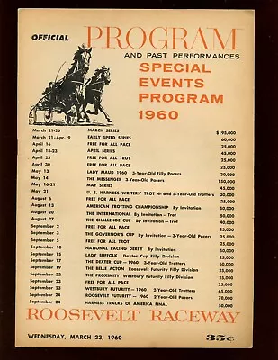 1960 Roosevelt Raceway Harness Horse Racing Program Lot 43 Different • $228