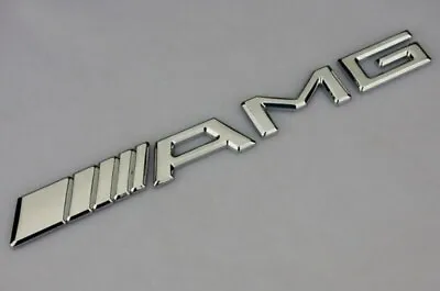 CHROME AMG Boot Rear Emblem BADGE Decal BENZ A B C E S CL ML SL CLK SLK GT C63 • $15