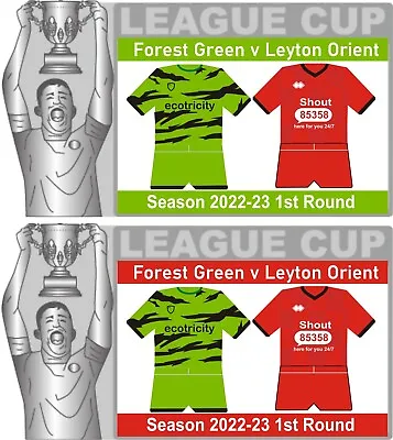 £3.50 • Buy Forest Green V Leyton Orient League Cup 1st Round Matchday Badge 2022-23