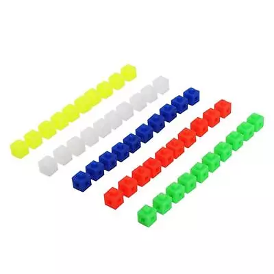 50pcs Interlocking Math Link Cubes Early Educational Fun Toys • £5.48