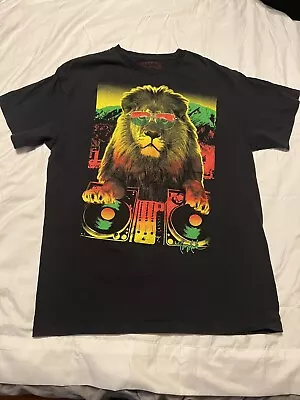 Rare  Tony Hawk Lion DJ T-shirt Sunset Fade Lion Party Size L • $9.99