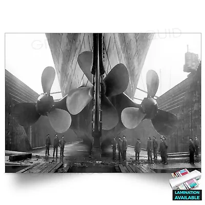 £2.99 • Buy Vintage RMS Titanic Propellers 1911 Poster Picture Print - A5 A4 A3