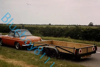 MGB Roadster  RVL329L Rostyle Wheels Large Trailer 1974 Original 35 Mm Slide V2  • $14.77