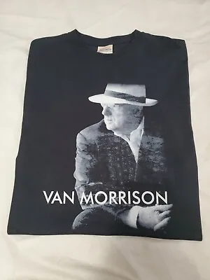 Van Morrison 2004 Hollywood Bowl Concert Black S/S Tshirt Rock Legend SZ L • $20