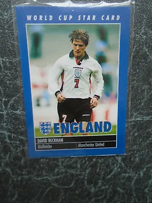 David Beckham England Rookie Card World Cup Star 1998 Carlton Books • £34.95