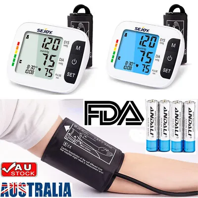 Digital Blood Pressure Monitor Upper Arm Automatic BP Machine Heart Rate Monitor • $30.89