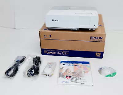 Epson PowerLite 83+ LCD Projector & Included All Original Accessories. • $542