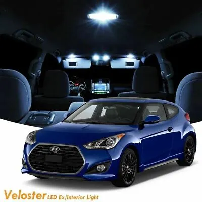 16x Xenon White Interior LED Light Bulb Package Kit For Hyundai Veloster 2011-17 • $14.99