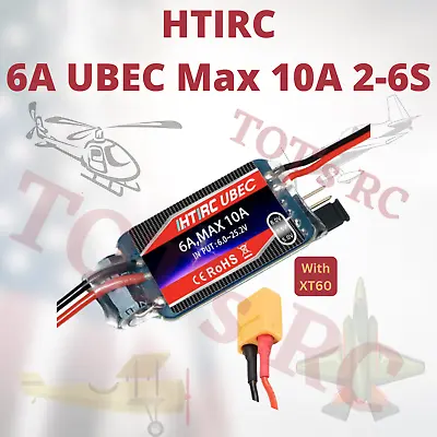 HTIRC UBEC 6a Max 10a  Input 6v-25v 2-6s UBEC Output 5v-5.5v-6v W/ XT60 • $16.69