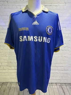 £74 • Buy Chelsea 2008 Home Football Shirt Jersey Adidas L Champions League Final 🔥