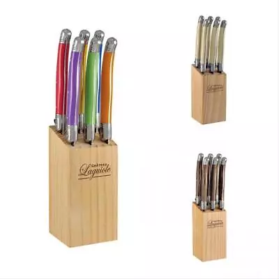 Chateau Laguiole Steak Knife Set Stainless Steel Blade With Knives Block 6pc • $44.50