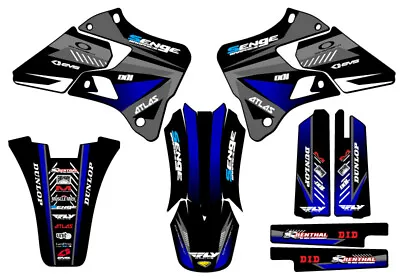 2000-2001 YZ 250 2-STROKE SURGE Black Senge Graphics Kit Compatible With Yamaha • $134.99