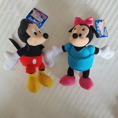 LOT Fisher Price Teeny Talking Minnie & Mickey Mouse Disney With Tag • £13.51