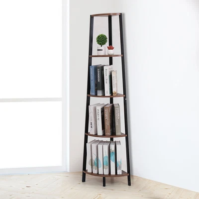 $69.99 • Buy Levede 5 Tier Corner Shelf Industrial Ladder Shelf Wooden Storage Display Rack