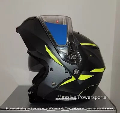 HJC C91 Karan Electric Modular Snowmobile Helmet HI-VIZ S M L XL 2XL 3X 4X 5X BK • $254.99