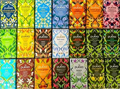 £6.44 • Buy ✅✅Organic Herbal Pukka Tea Bags Individually Enveloped Tagged, Popular Selection
