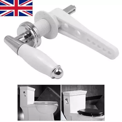 White Traditional Ceramic Bathroom Flush Cistern Lever Toilet Handle Replacement • £6.93