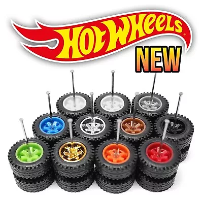 1/64 Scale TE37 OFFROAD 6 SPOKE Real Riderz Wheels Rims Tires Set For Hot Wheels • $4.99