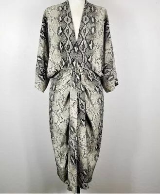 Zara Snakeskin Kimono Drape Dress Medium • £20