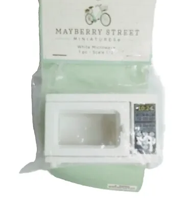 Dollhouse Miniature 1:12 Scale Microwave In White Mayberry Street • $8