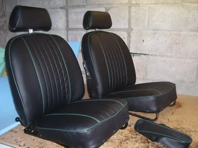 Mgb Roadster SEAT COVERS Black Vinyl & Green..( NO Seat Frames)..FITS 1970 -1981 • $280.02