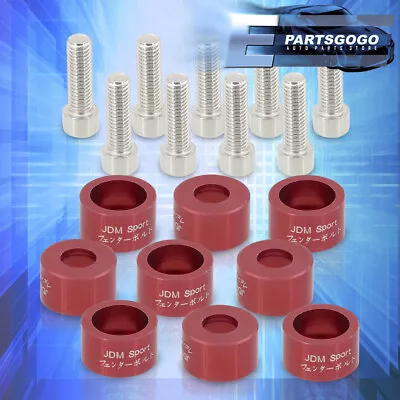 M8x1.25 Red Exhaust Header Manifold Washer Cup Bolts For Civic Integra B16 B18 • $14.99