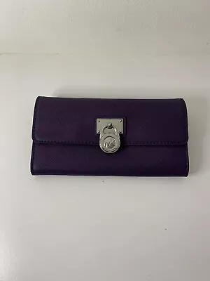 Michael Kors Rare 2000s Women’s Wallet Clutch Lock In Deep Purple • $35.99