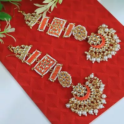 Indian Bollywood Gold Plated Traditional Earrings Pearl Jhumki Fashion Jewelry • $38.06