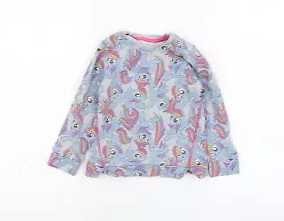 F&F Girls Grey Cotton Pullover Sweatshirt Size 3-4 Years Pullover - My Little Po • £3