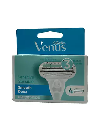 Gillette Venus Smooth Sensitive Razor Cartridges 4 Count 3 Blades Adult Skin • $9.90