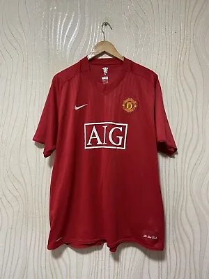 MANCHESTER UNITED 2007 2009 HOME SHIRT JERSEY NIKE 237924-666 #10 ROONEY Sz 2XL  • $139.99