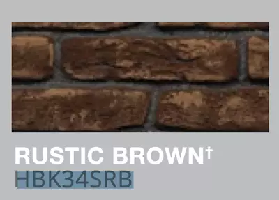 Montigo HBK34SRB Rustic Fiber Brick Liner - Brown  For H34 DV Fireplace • $441