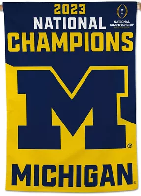 MICHIGAN WOLVERINES 2023 NCAA NATIONAL FOOTBALL CHAMPIONS 28x40 Wall BANNER • $26.99