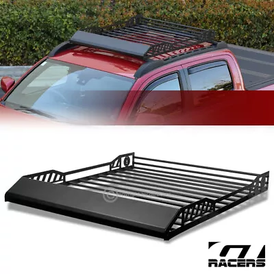 Extendable Steel Roof Rack Basket Travel Luggage Storage W/Wind Fairing Blk G07 • $272