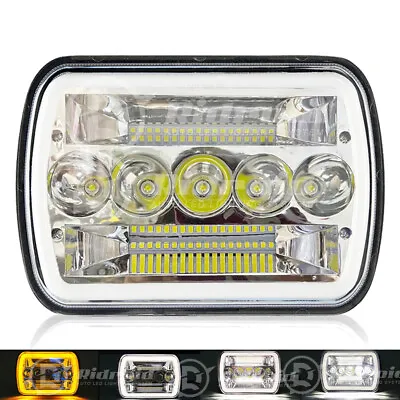 $32.99 • Buy 7x6  LED Headlight DRL Amber Turn Light For Nissan Pickup Hardbody 240SX D21 NX