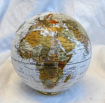 $11.07 • Buy Magellan Miniature Globe On Brass Ring Stand - Antique Style Globe