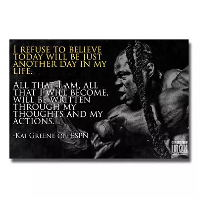 Bodybuilding Poster Motivational Quotes Fitness Workout Gym Picture Art Print • $5.26