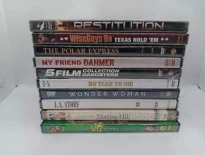 Sealed DVD Movie Lot Of 10. Wonder Woman007Polar Express DahmerL.A. Story • $9.99