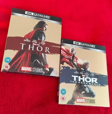 Thor 1 & 2 ( Dark World) 4k Uhd And Blu Ray And Slipcover Brand New Sealed Uk • £19.99